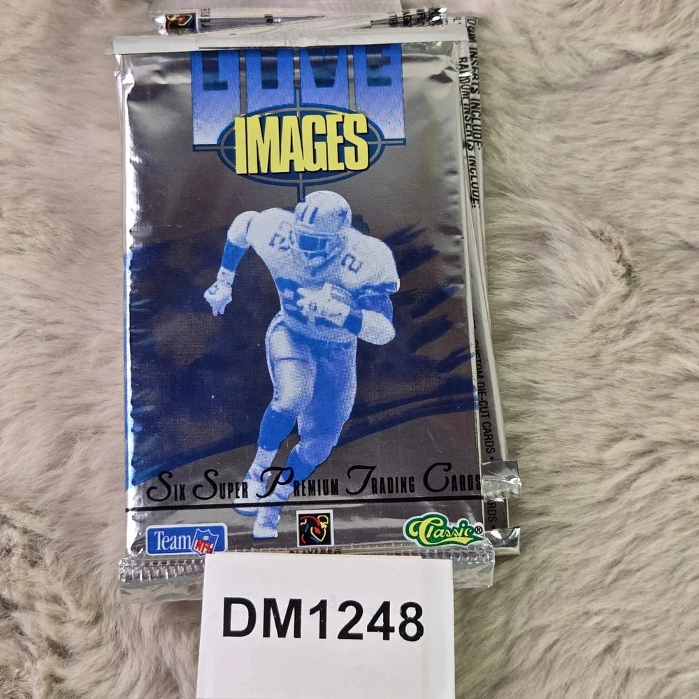 4 Pack Lot Classic NFL Images Football Trading Cards Sealed Vintage 6 Cards Each
